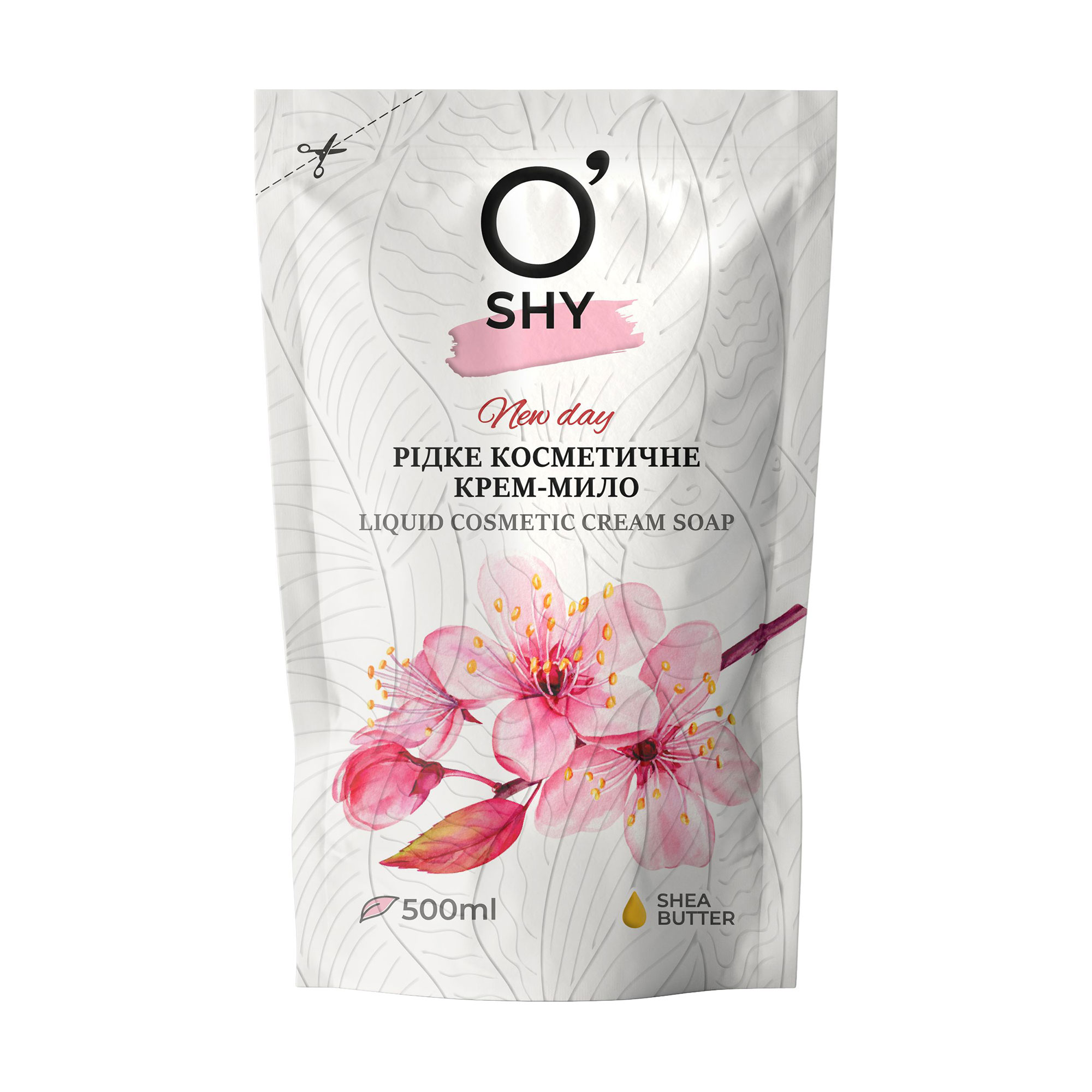 Рідке косметичне крем-мило O'shy New Day Liquid Cosmetic Cream Soap, 500 мл (дойпак)